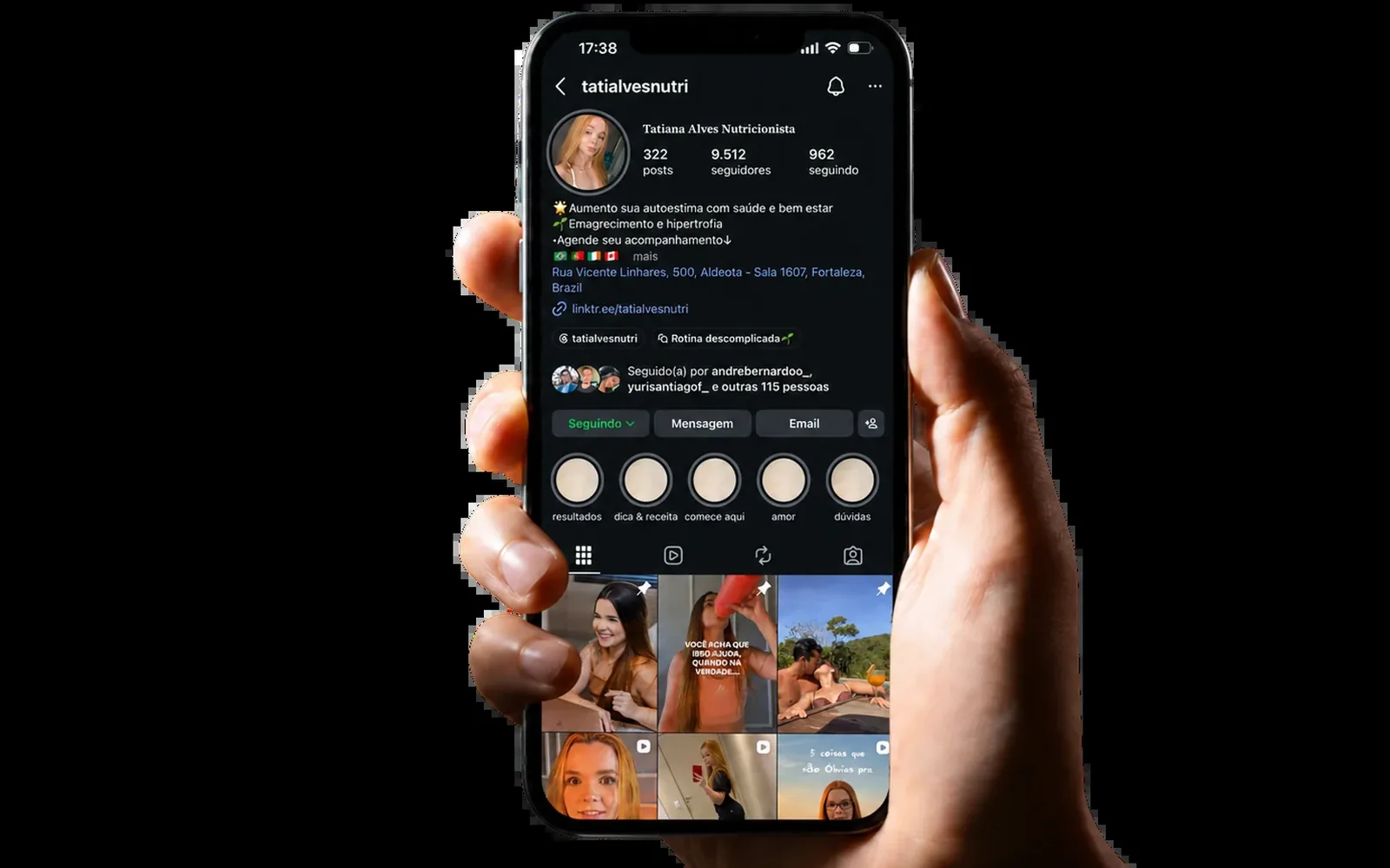 Atendimento nutricional online pelo celular