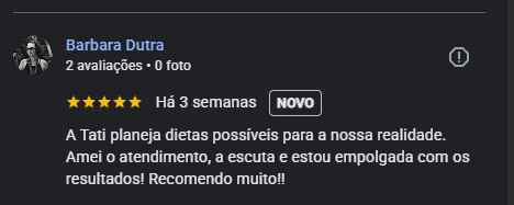 Print de avaliação real no Google 2