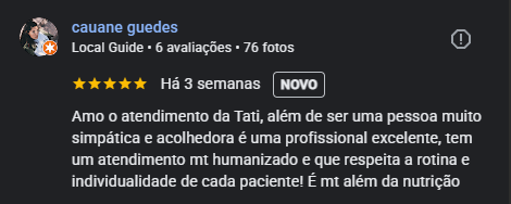 Print de avaliação real no Google 4