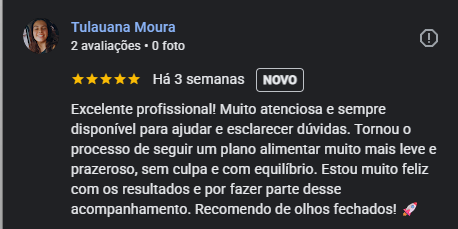 Print de avaliação real no Google 5