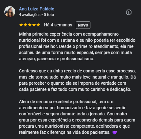 Print de avaliação real no Google 17